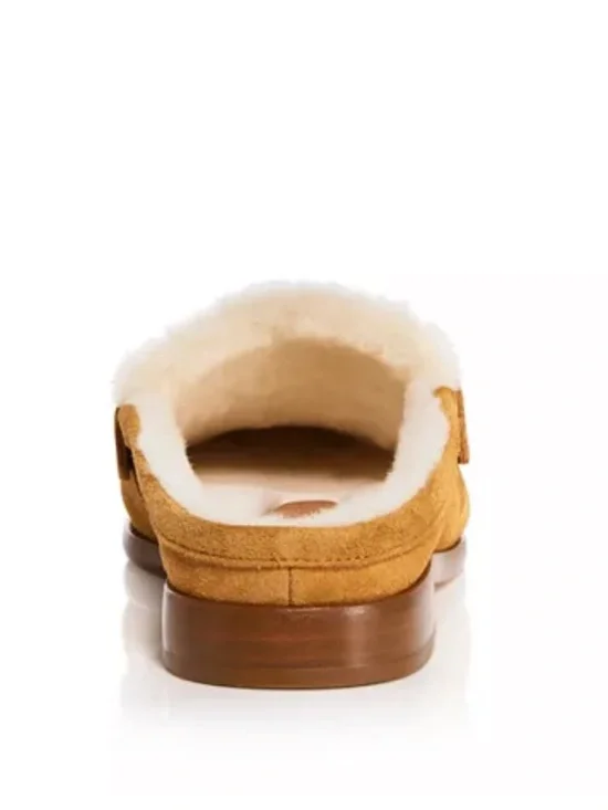 Rag & Bone Shearling Lined Carter Mules Suede Loafers size 39 / 9 US - Picture 4 of 16